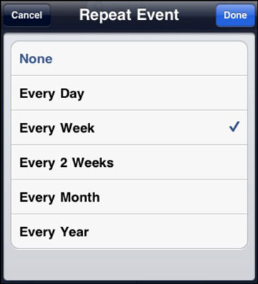 Calendar App for iPad