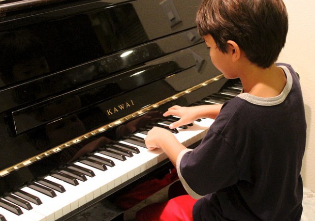 Child Playing the Piano