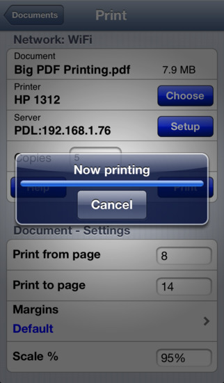 Aiprint Activator on iPad