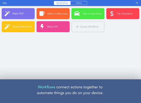 Workflow for iPad