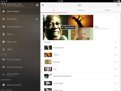 iPad YouTube