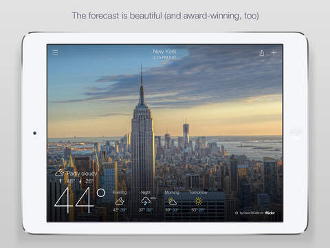 Yahoo iPad Weather App